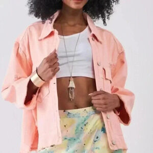 STARBURST DISTRESSED DENIM JACKET